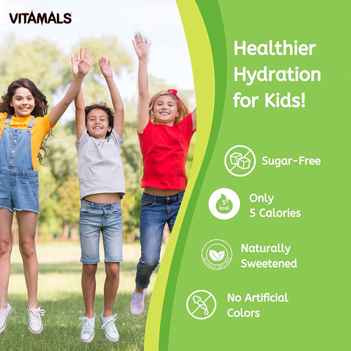 Vitamals Enhanced Flavored Water - Sour Apple Alligator - 12 fl oz (Pack of 6)