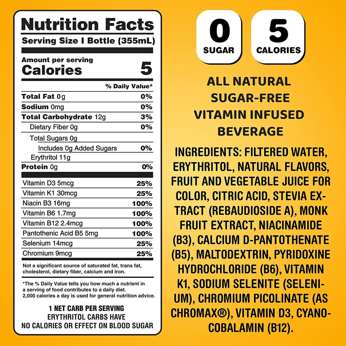 Vitamals Enhanced Flavored Water - Strawberry Lion Lemonade - 12 fl oz (Pack of 6)